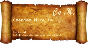 Csendes Mirella névjegykártya